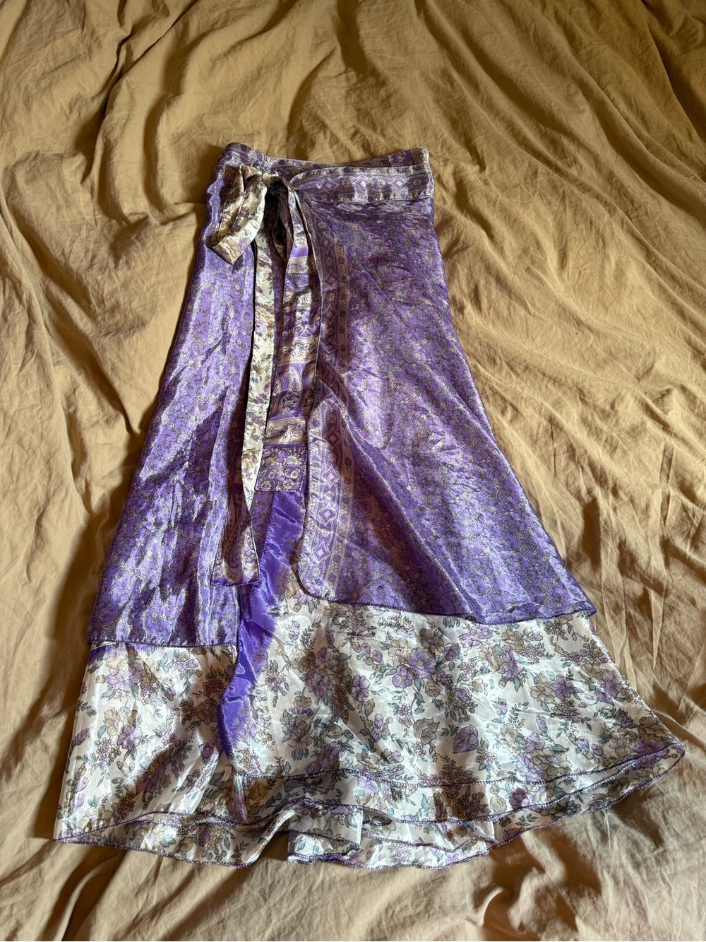 Satin wrap skirt - women’s small